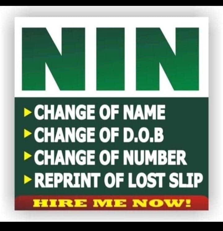 Webmat Digital Services NIN services advert covering enrolment, slip retrieval and data modification
